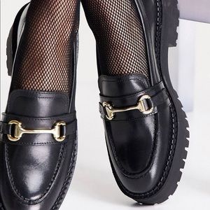 & other stories leather chunky sole loafers